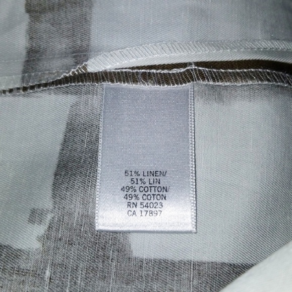 Banana Republic White & Brown Linen Mini Skirt NWT - Picture 4 of 5